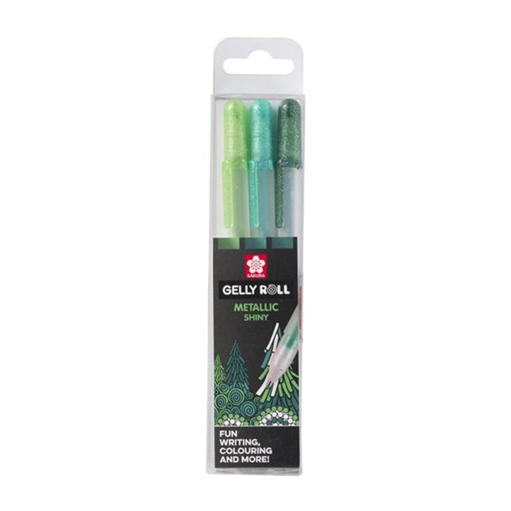 Sakura Gelly Roll METALLIC Gelschreiber - 3er Set | verschiedene Sets | forest