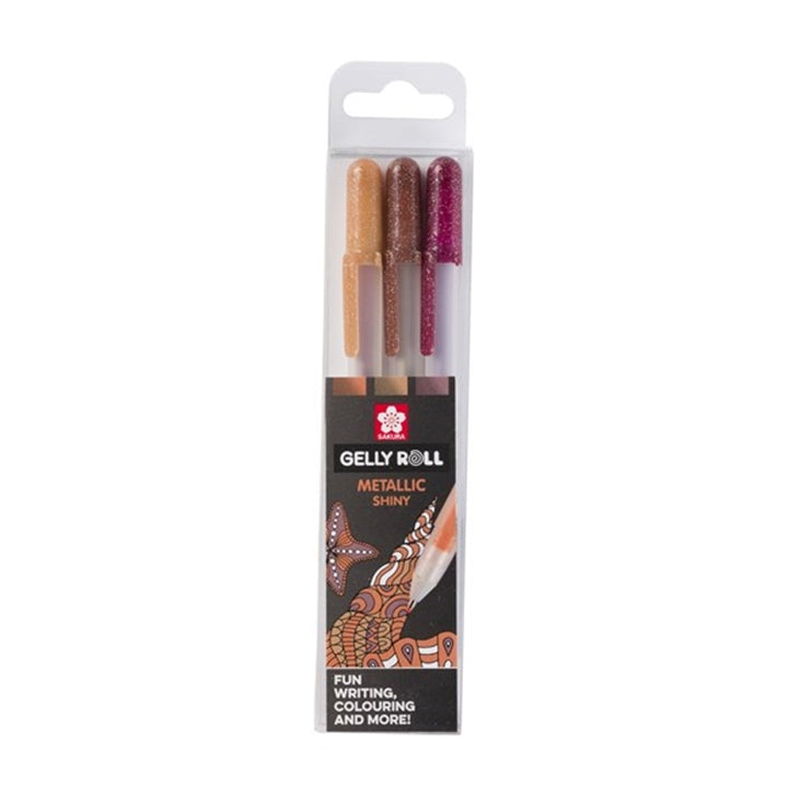 Sakura Gelly Roll METALLIC Gelschreiber - 3er Set | verschiedene Sets | nature