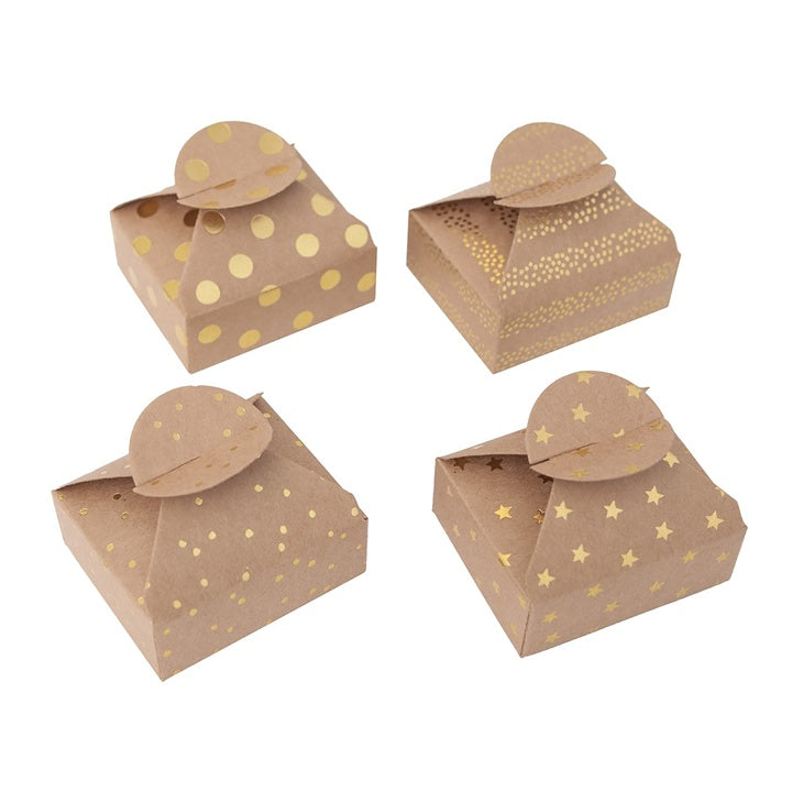 Faltbare Geschenkboxen mit goldenen Mustern für kleine Präsente | ARTMIE