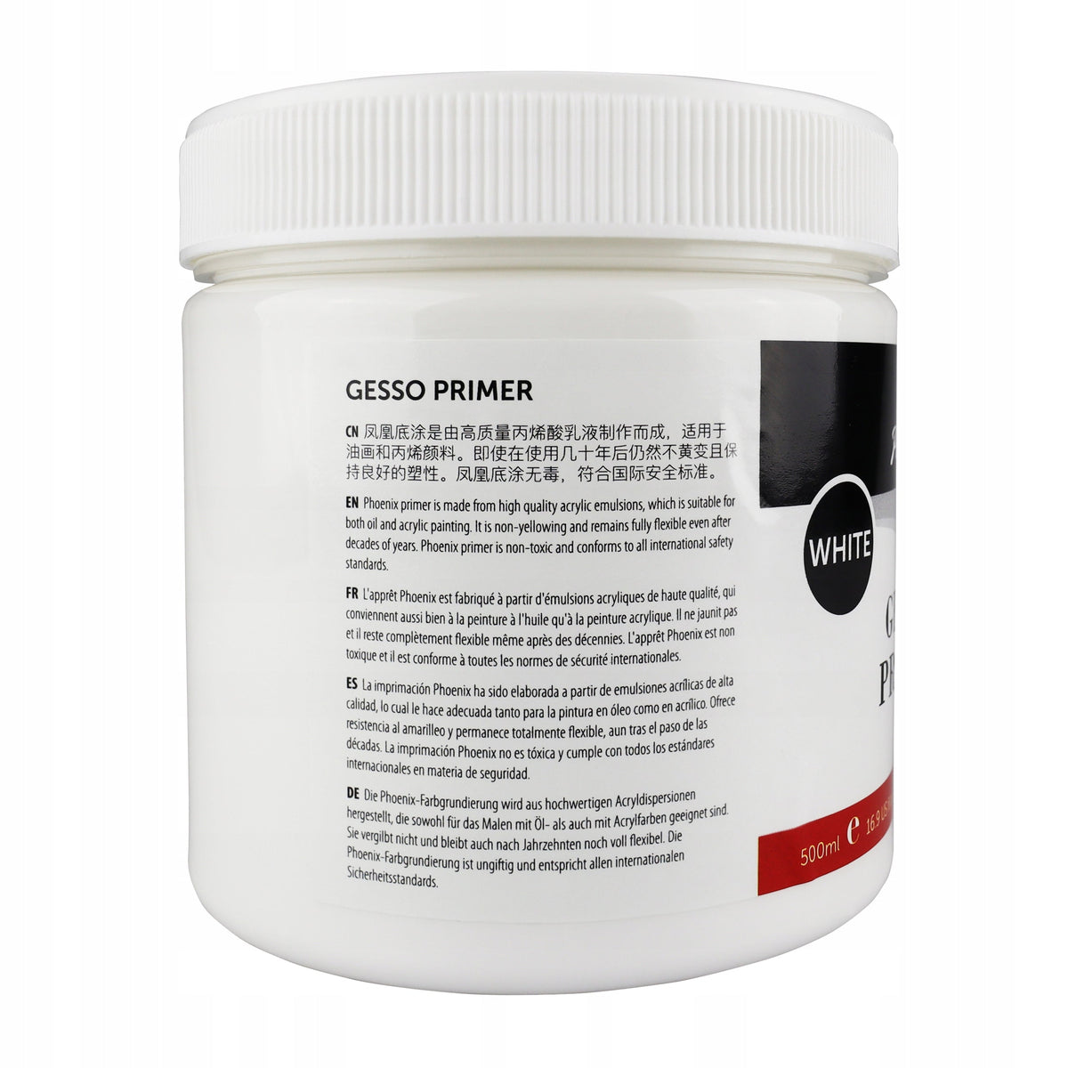 Gesso-Grundierung Phoenix – weiß, 500 ml