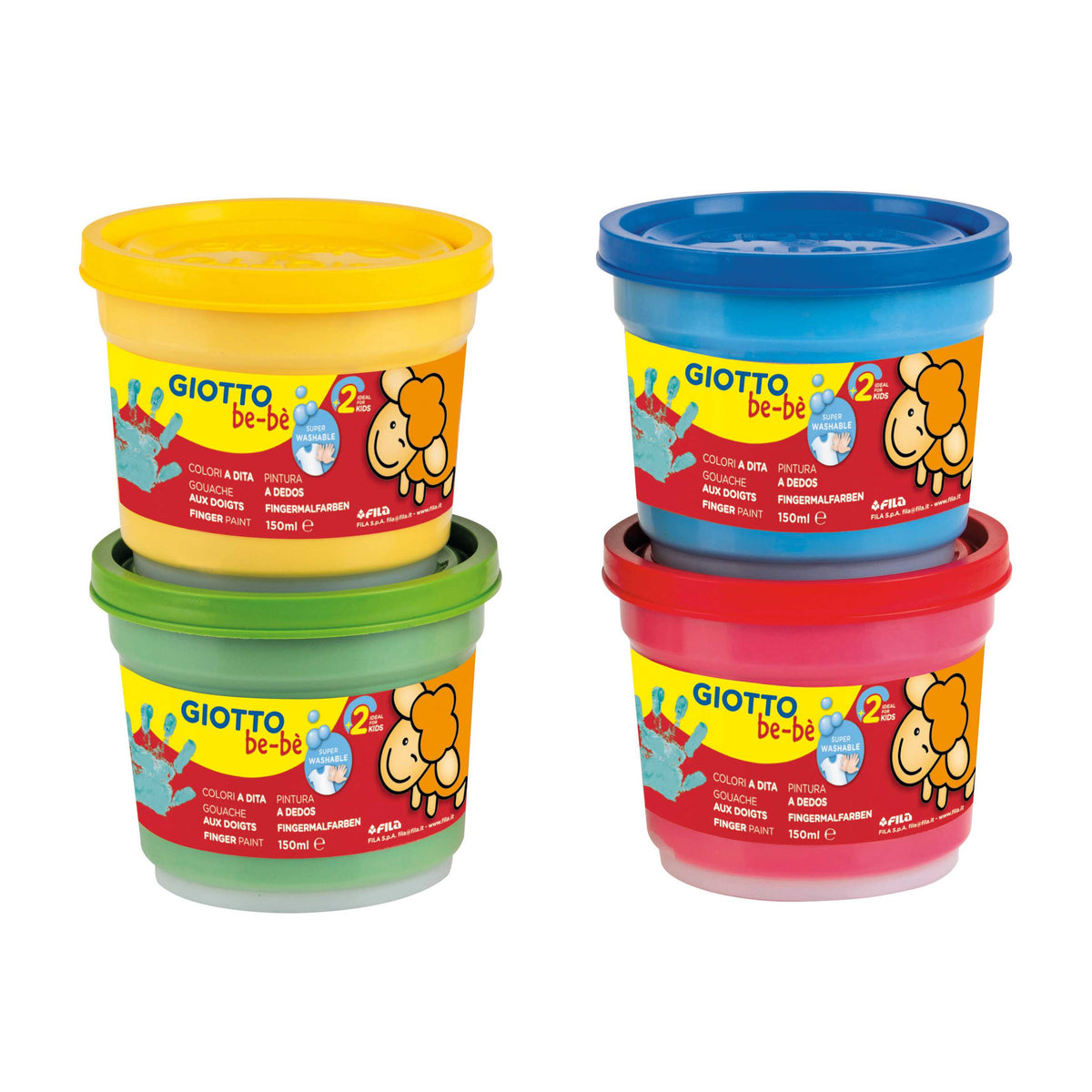 GIOTTO be-bè Fingermalfarben 4 x 150 ml