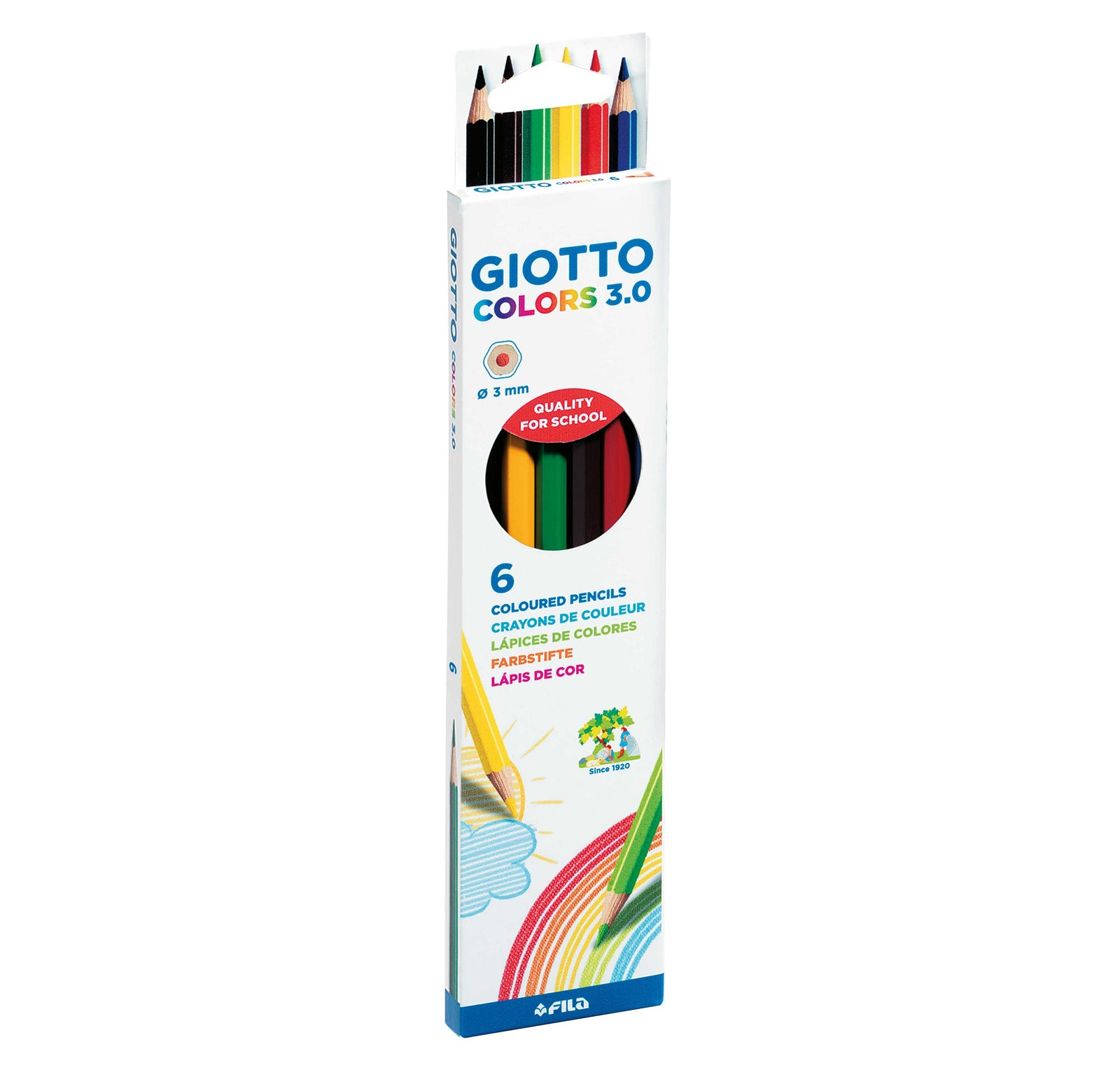 GIOTTO Colors 3.0 sechseckige Buntstifte – 6 Stk.