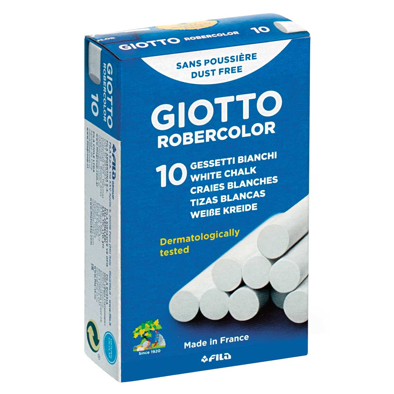 Weiße staubfreie Kreide GIOTTO Robercolor 10 Stk.