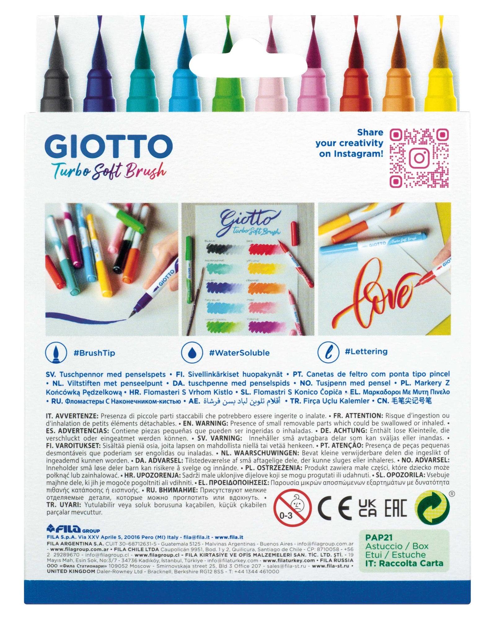 Pinselstifte GIOTTO Turbo Soft Brush - 10 Stk.