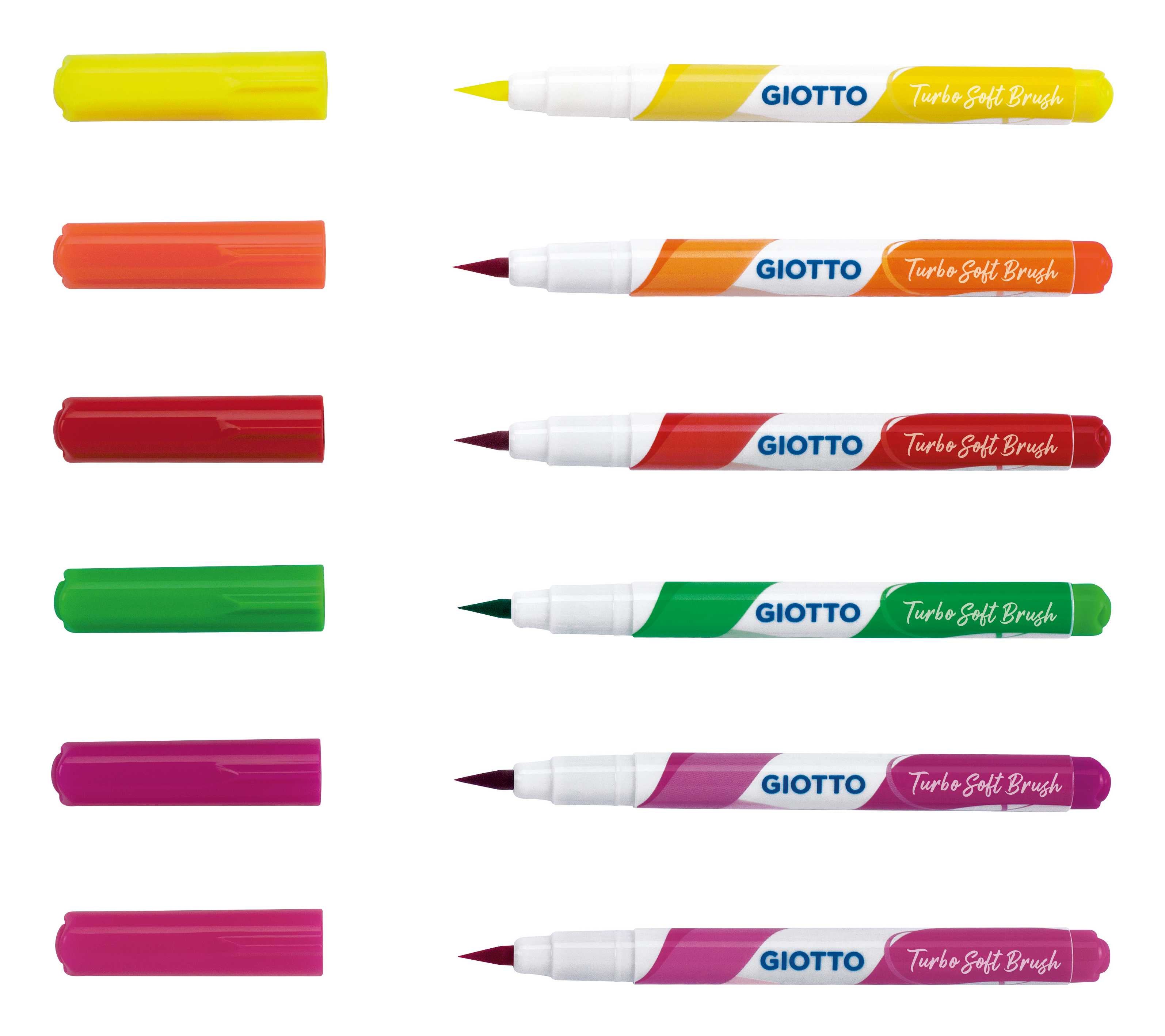Pinselstifte GIOTTO Turbo Soft Brush Fluo 6 Stk.
