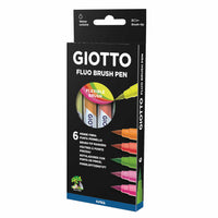 Pinselstifte GIOTTO Turbo Soft Brush Fluo 6 Stk.