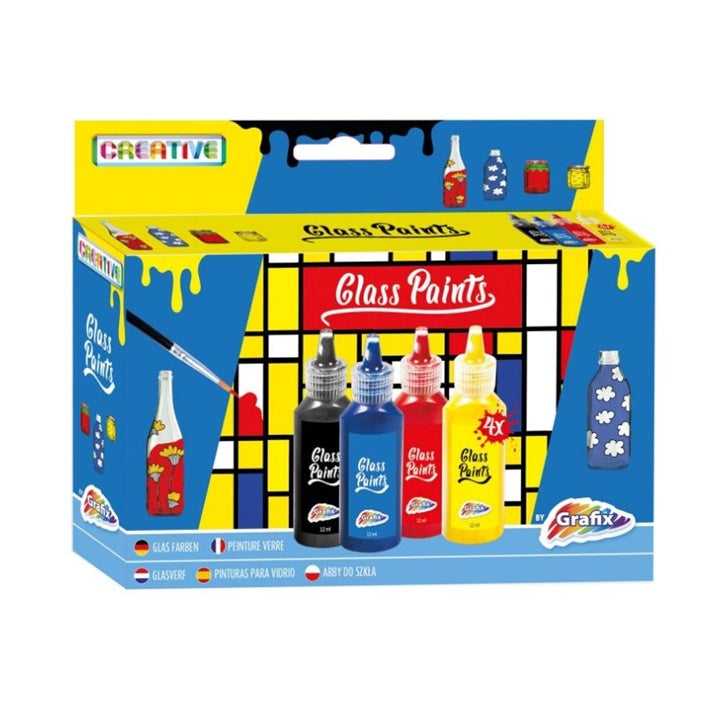 Glasfarben-Set 4 x 22 ml für kreative Glasgestaltung | ARTMIE