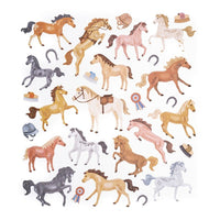 Glitzer-Sticker mit Pferdemotiven für Scrapbooking | ARTMIE