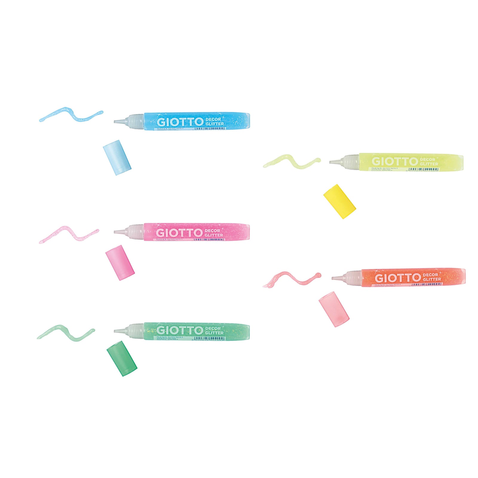 Glitzerkleber GIOTTO Glitter Glue Neonfarben 5 x 10 g