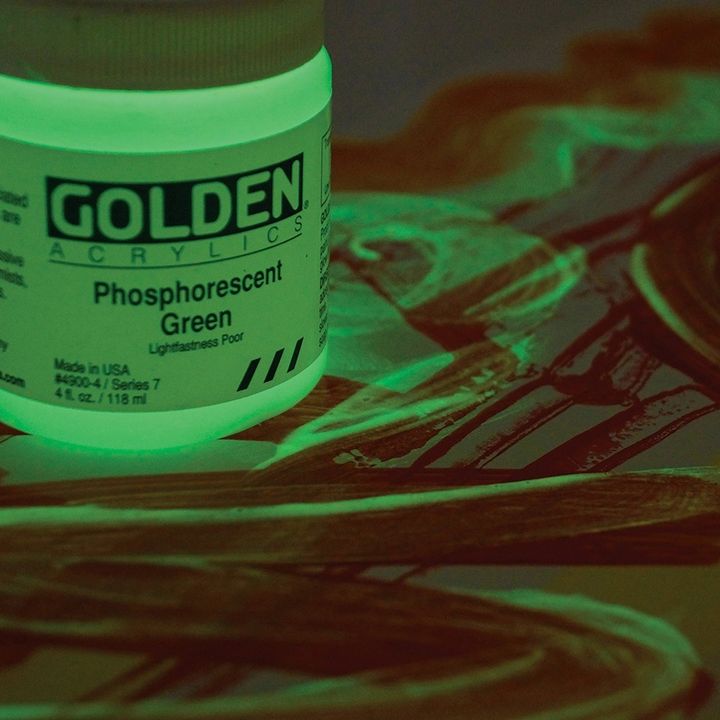 GOLDEN Heavy Body Phosphoreszierende Acrylfarbe 118 ml | verschiedene Farben — Bild 3