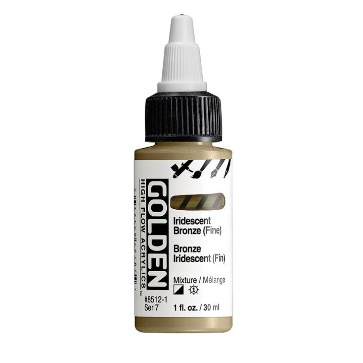 GOLDEN High Flow Iridescent Acrylfarbe 30 ml – 8512 Bronze Fein