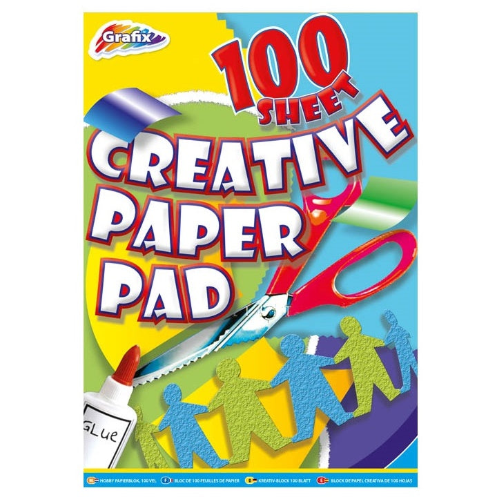 Grafix Buntpapier 21x30 cm im 100 Blatt Block für Bastelprojekte | ARTMIE