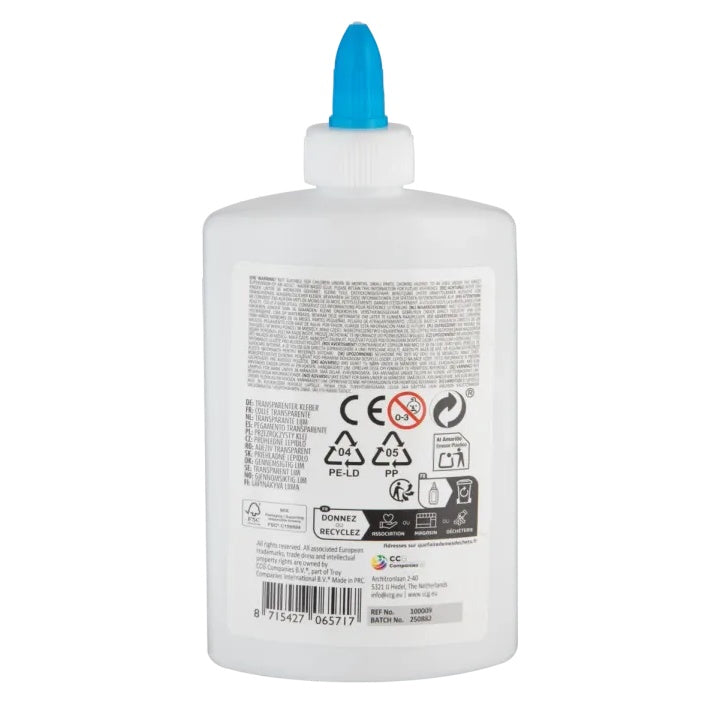 GRAFIX Transparenter Hobby-Kleber - Klarer Bastelkleber 250 ml
