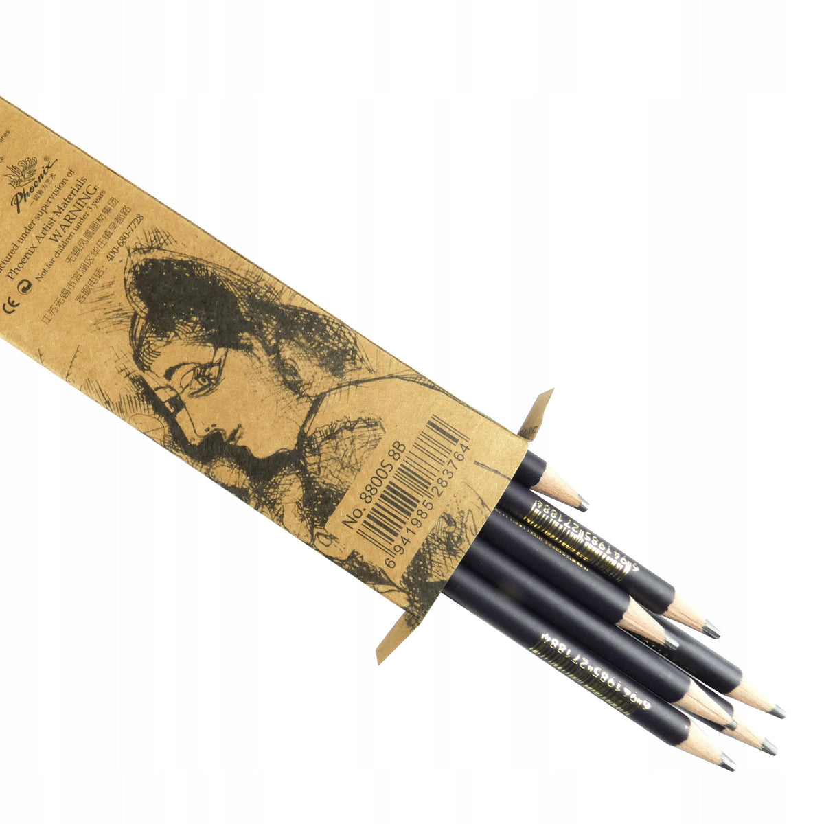 Graphitstifte Phoenix 2H, 12-teiliges Set