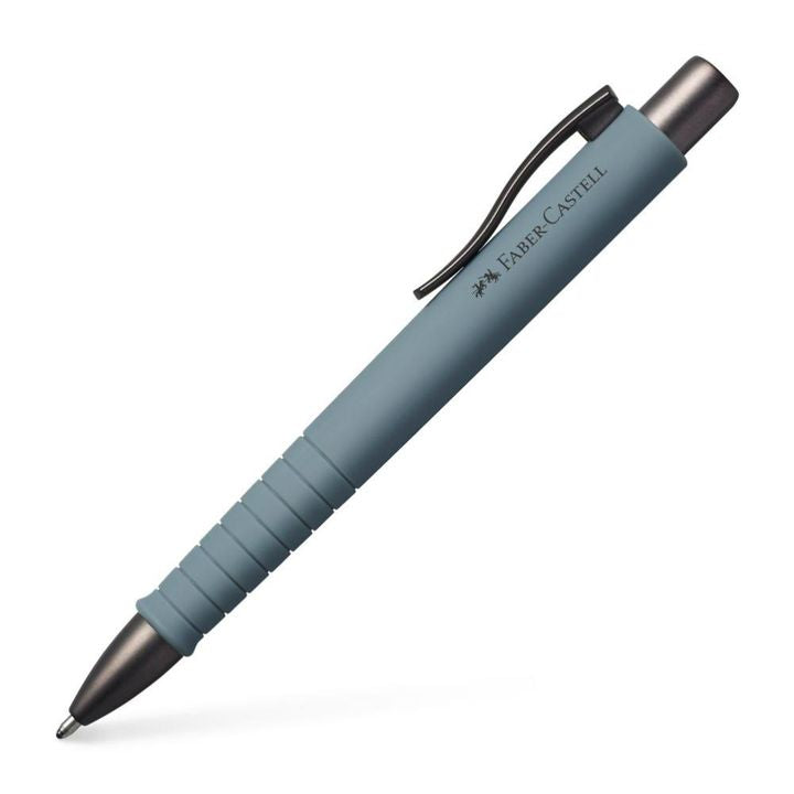 Faber-Castell Poly Ball XB Kugelschreiber mit blauer Tinte | verschiedene Designs | stadtaufbereitungs-grau