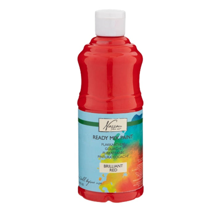 Nassau Gouachefarben - 500 ml | verschiedene Farbtöne | brillantrot