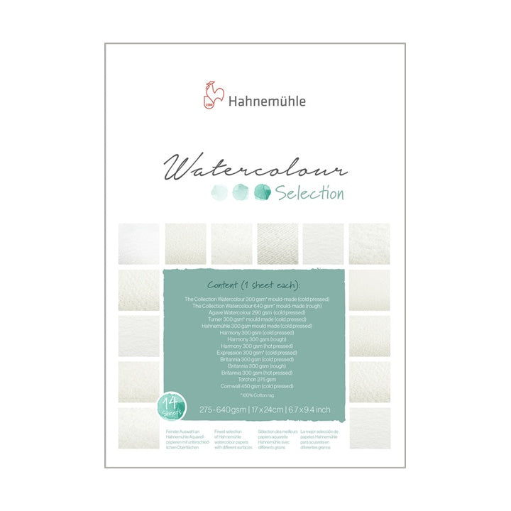 Hahnemühle Watercolour Selection Aquarellblock zum Testen verschiedener Papieroberflächen | ARTMIE
