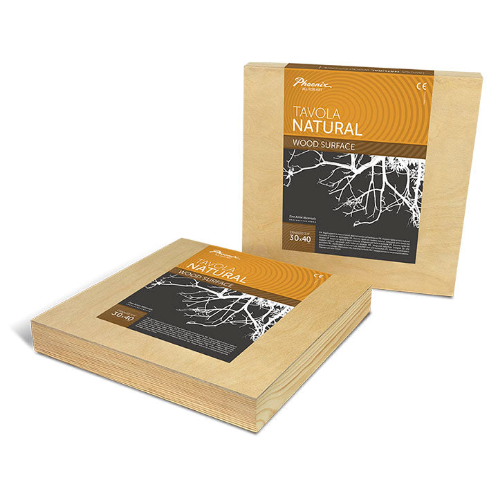 Holz-Malplatte Tavola natural aus Buchenholz mit 2,3 cm Stärke als stabiler Malgrund.