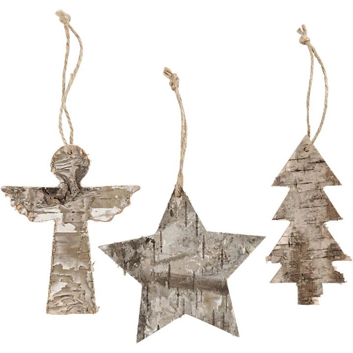 Weihnachtliche Holzanhänger mit Kordel zum Basteln | ARTMIE