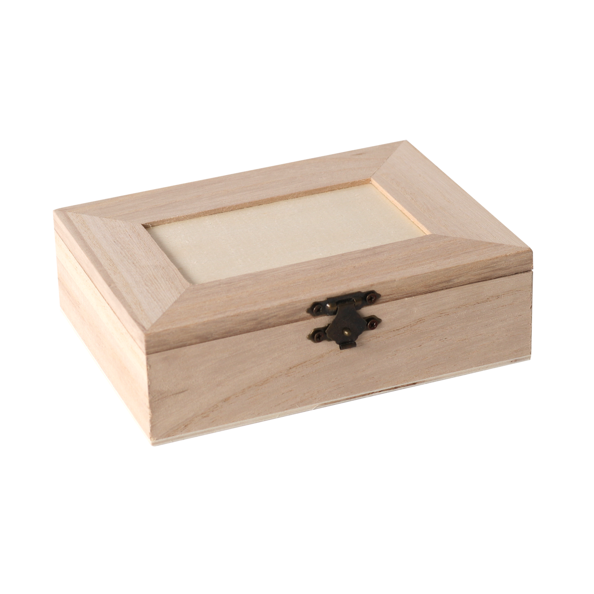 Holzkästchen mit 4 Fächern 14 x 10 x 3,5 cm