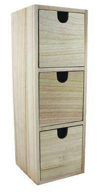 Holzkommode mit Würfelschubladen Pentart – 11 x 11 x 32,5 cm