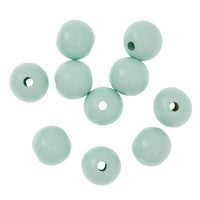 Holzperlen 2,5 cm – 10 Stk. – Menthol