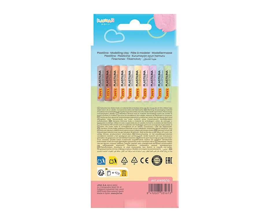 Natürliche Knete Jovi Kawaii 10 x 15 g