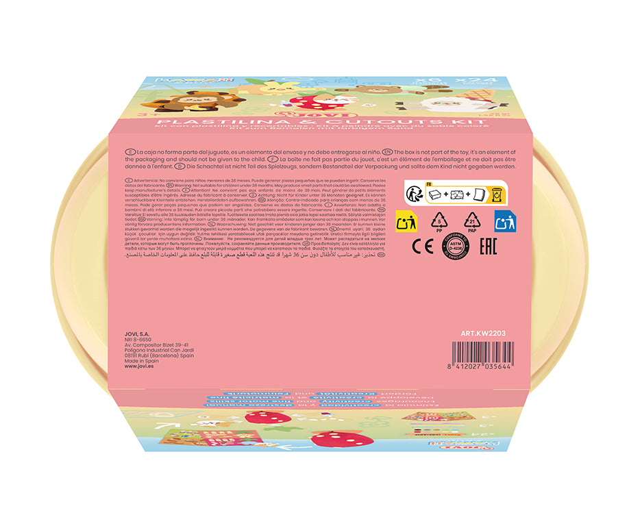JOVI Play&Fun Kawaii pflanzliche Knetmasse im Koffer – Set mit Zubehör