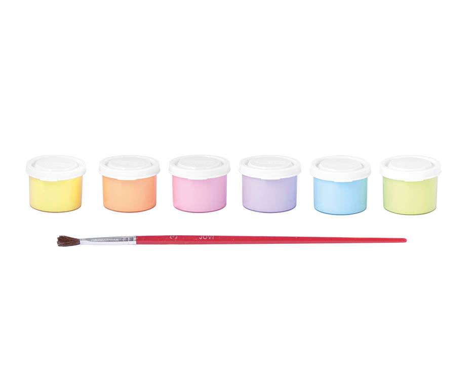 JOVI Premium Pastell-Gouachefarben 6 x 35 ml mit Pinsel