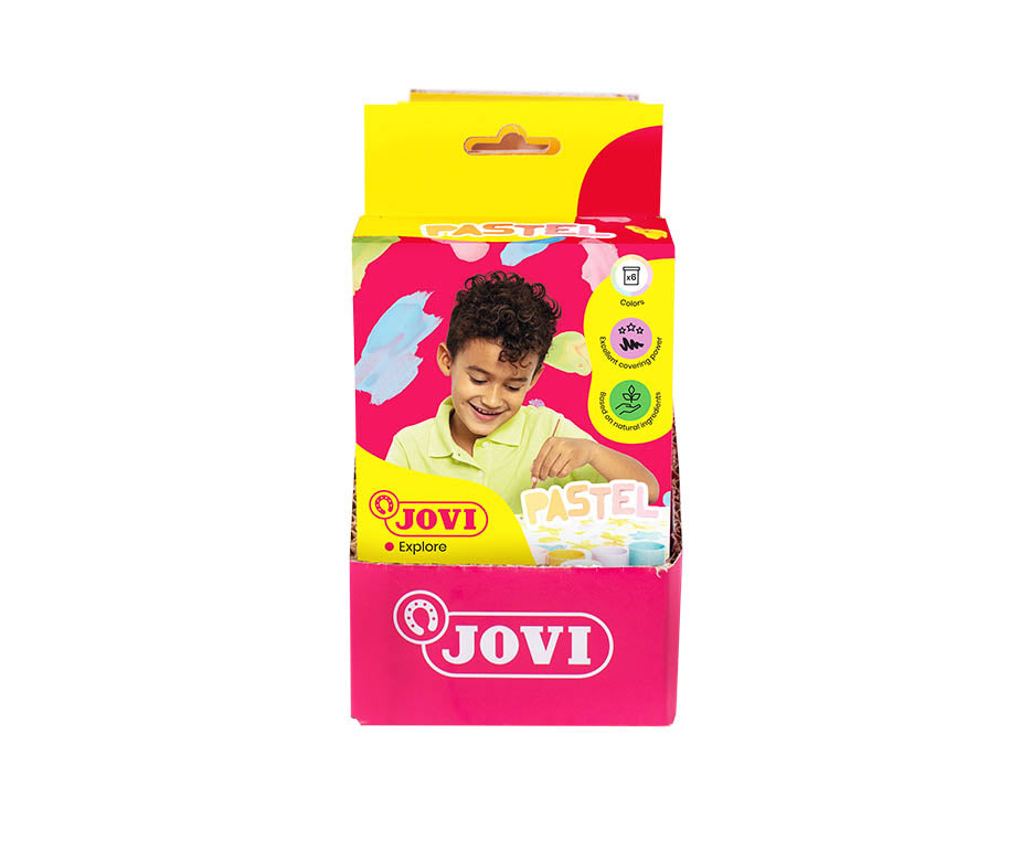 JOVI Premium Pastell-Gouachefarben 6 x 35 ml mit Pinsel