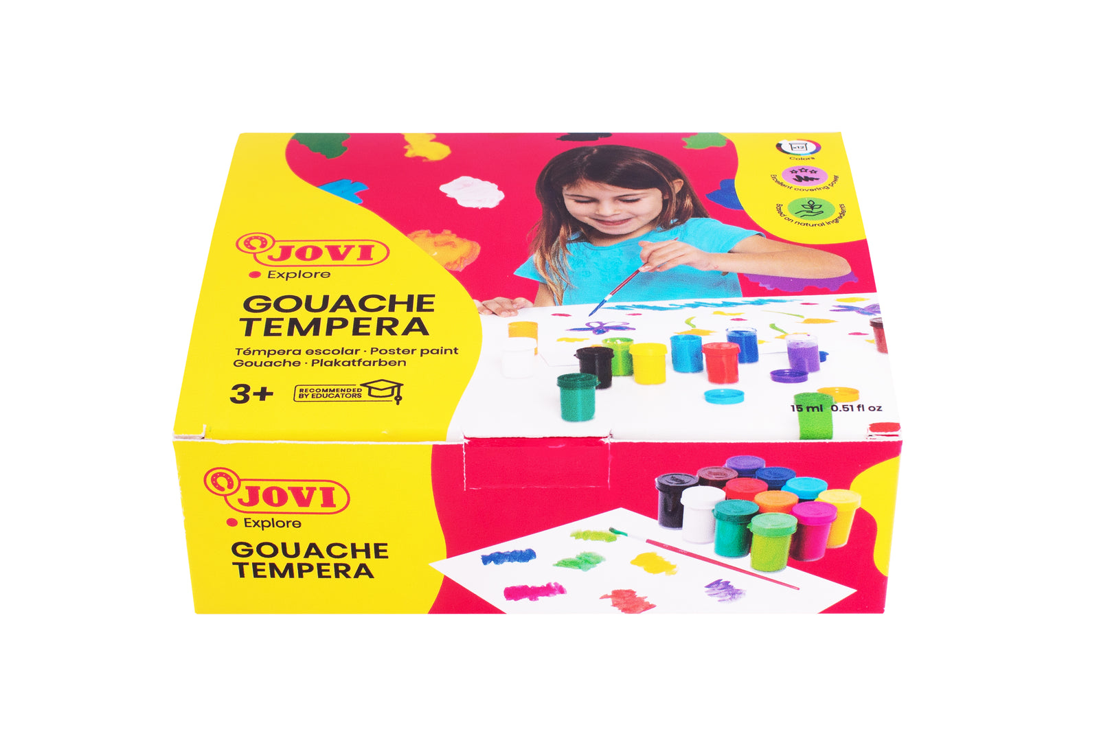 JOVI Premium Temperafarben 12 x 15 ml mit Pinsel