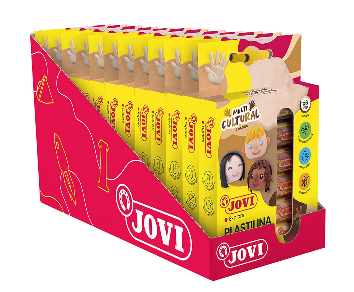 JOVI natürliche Knete Hautfarben 6 x 15 g