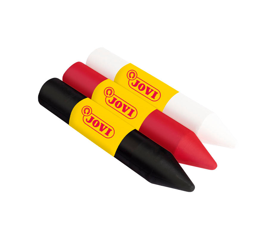 JOVI Schminkstifte-Set für Gesicht 3 x 5,6 g - Rot, Weiß und Schwarz