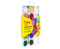 JOVI Wasserfarben ø 22 mm – 12 Stk. mit Pinsel