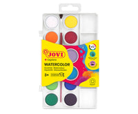 JOVI Wasserfarben ø 22 mm – 12 Stk. mit Pinsel