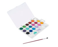JOVI Deckfarbkasten / Wasserfarben 22 mm - 18 Farben mit Pinsel