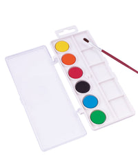 JOVI Deckfarbkasten 22 mm - 6 Farben mit Pinsel