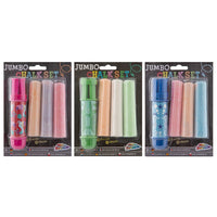 Jumbo-Straßenmalkreiden mit Halter 3er-Set | verschiedene Farben