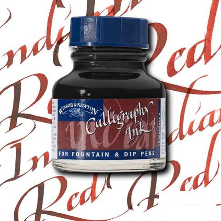 Winsor & Newton Kalligrafietusche 30 ml | verschiedene Farbtöne | Mattschwarz