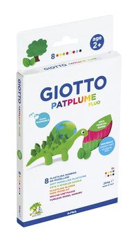 Knetmasse GIOTTO Patplume Neonfarben 8 x 33 g