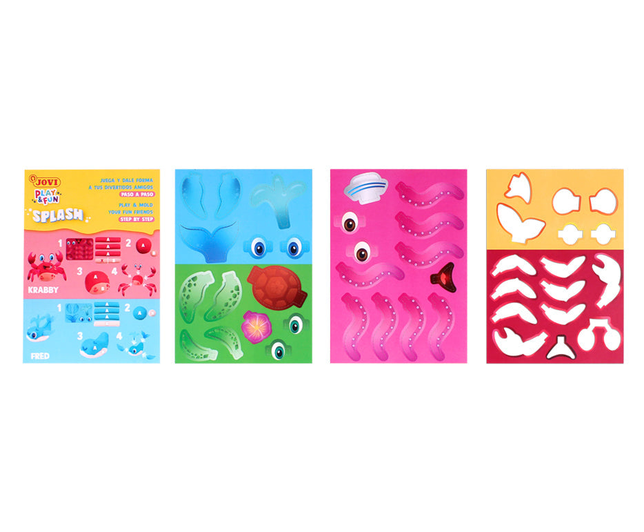 Knetmasse-Set JOVI Play&Fun Splash 360 g im Koffer