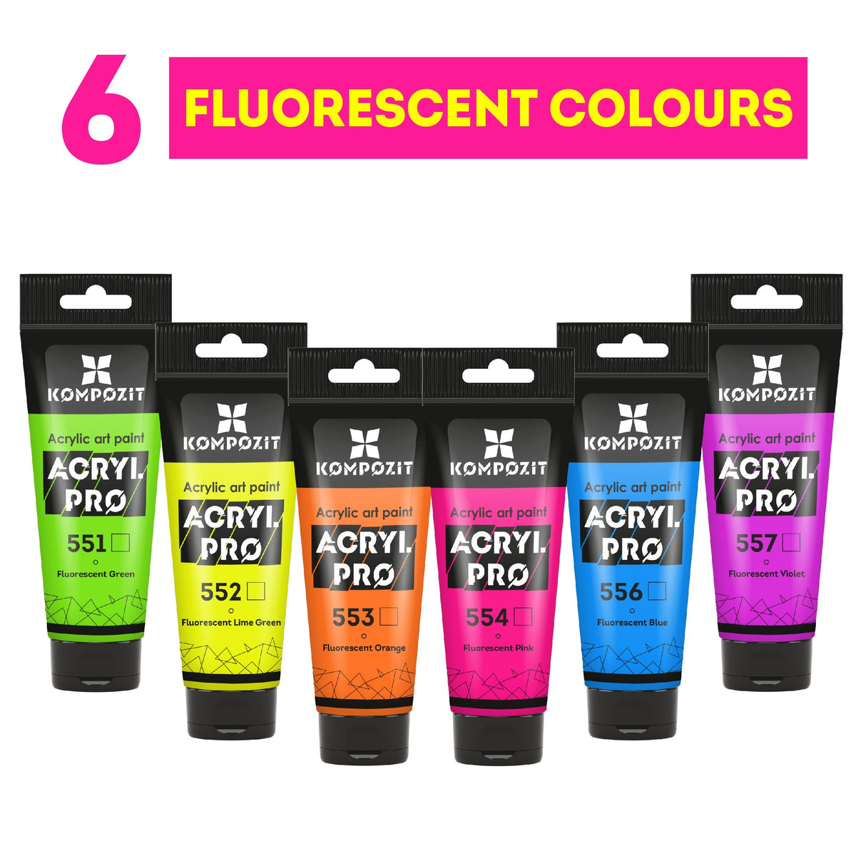 Fluoreszierende Acrylfarbe ACRYL PRO ART Kompozit 75 ml