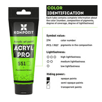 Fluoreszierende Acrylfarbe ACRYL PRO ART Kompozit 75 ml