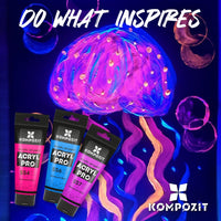 Fluoreszierende Acrylfarbe ACRYL PRO ART Kompozit 75 ml