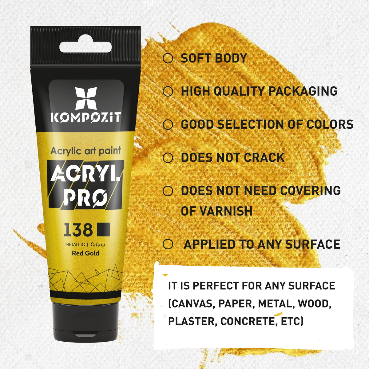 ACRYL PRO ART Kompozit Metallic-Acrylfarbe 75 ml