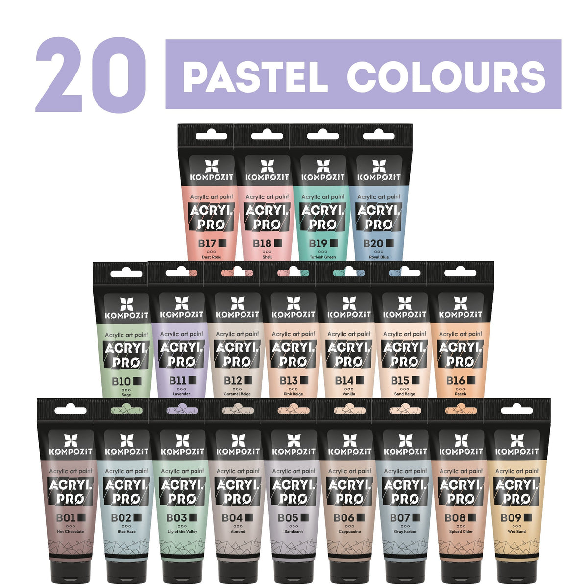 Pastell Acrylfarbe ACRYL PRO ART Kompozit 75 ml