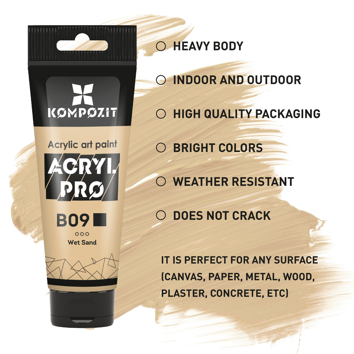 Pastell Acrylfarbe ACRYL PRO ART Kompozit 75 ml