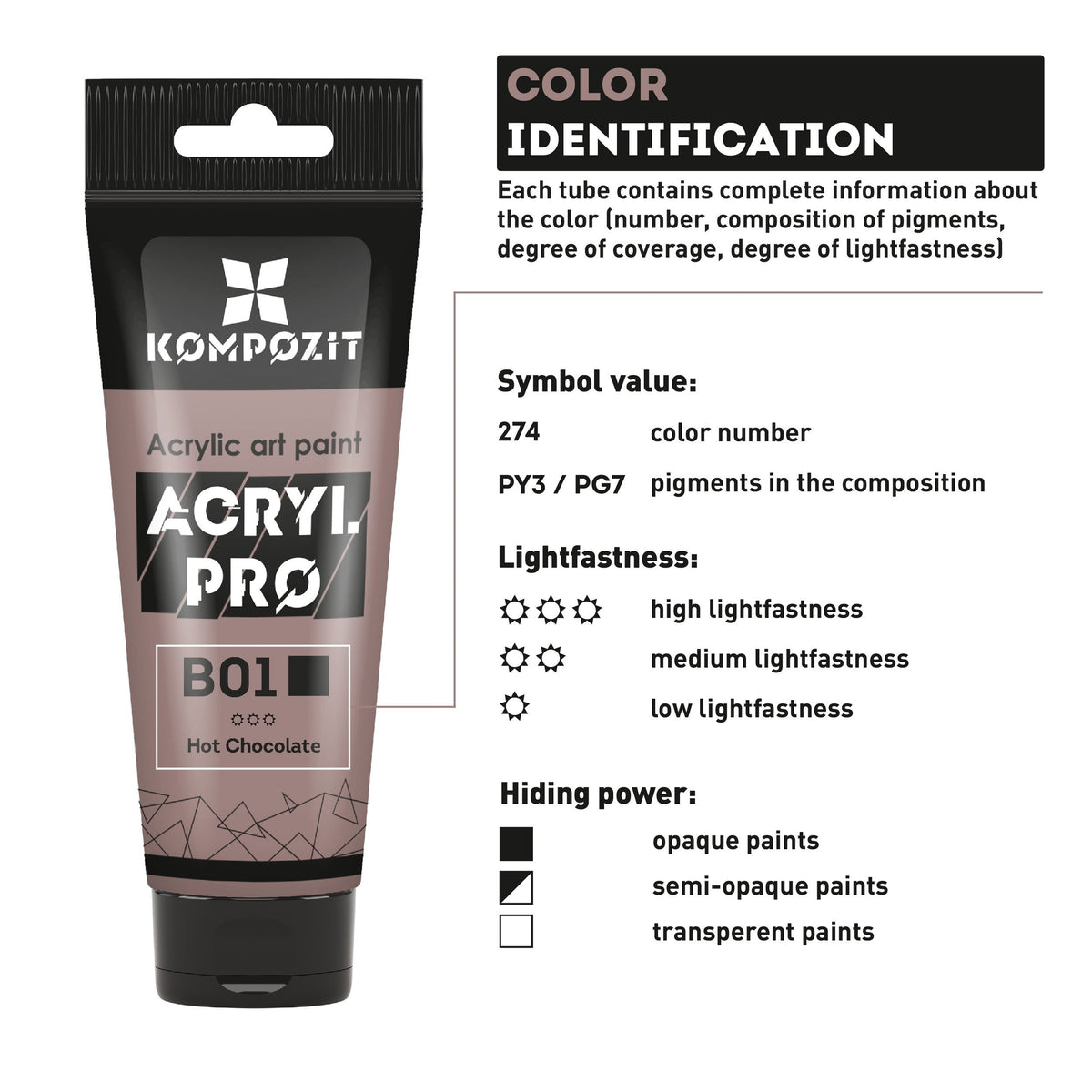 Pastell Acrylfarbe ACRYL PRO ART Kompozit 75 ml