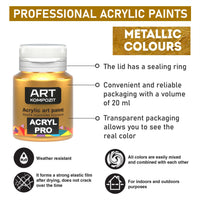ACRYL PRO Metallic-Acrylfarben-Set
