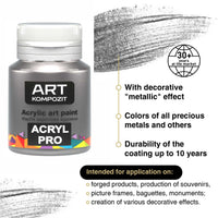Metallic-Acrylfarben-Set ACRYL PRO Kompozit 9x20 ml